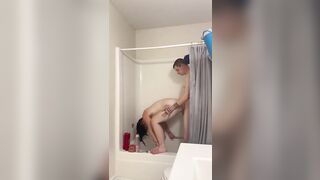 Step sister in shower