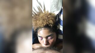 POV Blowjob with an 18 year old black girl