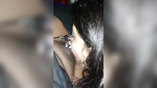 College girl Latina sucking bbc up .