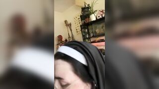 Bbw nun gets it in all holes from priest