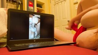 CREAMY GINGER masturbates and talks dirty to BBC porn