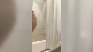 Watch mommy wash her soapy big tits and shave in the shower