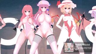 mmd r18 Ecksa size in Leotard Scarlet Devil Mansion happy halloween public event anal