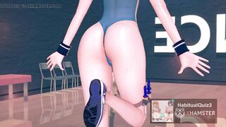 mmd r18 Ecksa size in Leotard Scarlet Devil Mansion lewd event dance 3d hentai