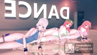 mmd r18 Ecksa size in Leotard Scarlet Devil Mansion lewd event dance 3d hentai