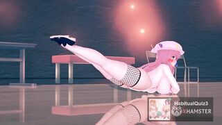 mmd r18 Ecksa size in Leotard Scarlet Devil Mansion lewd event dance 3d hentai