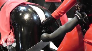 Pegging My Rubber Doll - Lady Bellatrix in heavy rubber with strap-on (teaser)