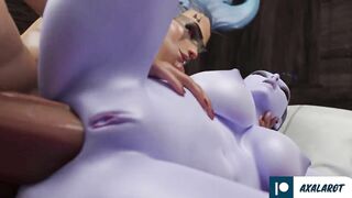 Futanari with Huge Dick Fucked Widowmaker Until Cum