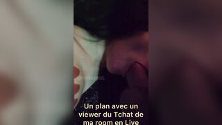 saphiyra fucks with a viewer from her live room who joins her , Baise avec un viewer qui m’a rejoint