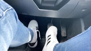 Pedal Pumping In Sneakers Adidas Superstar