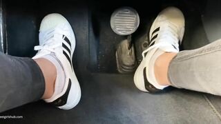 Pedal Pumping In Sneakers Adidas Superstar