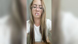 smoking and masturbating for a friend (Anny Smoker)