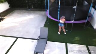 Perfect Ass Mature Trampoline Jumping