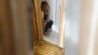 fucked a neighbor right in the toilet when she was pissing