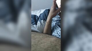 Step mom shares a bed with her step son at the hotel and fuck