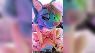 Transgender Furry In Pink Lingerie Roughly Fucks Alien Fursuiter!