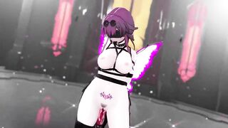 Honkai Star Rail Kafka Hentai Insect Bondage Nude Blind Dance MMD 3D Purple Wings Color Edit Smixix