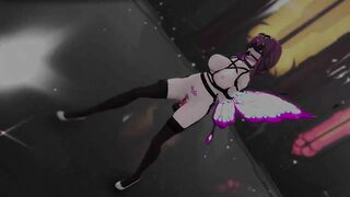 Honkai Star Rail Kafka Hentai Insect Bondage Nude Blind Dance MMD 3D Purple Wings Color Edit Smixix