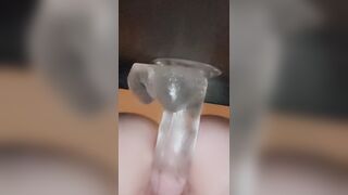 Amazing view of dildo fucking my pussy