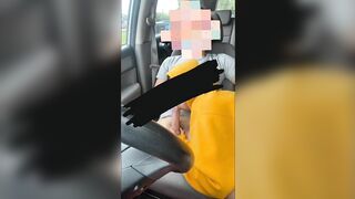 Latina rides dick RAW in car