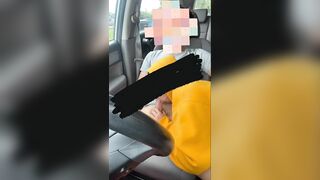 Latina rides dick RAW in car