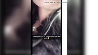 Cheating Cumslut Wife Snapchats Lame Cuckold Husband on diff