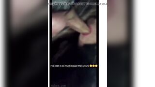 Cheating Cumslut Wife Snapchats Lame Cuckold Husband on diff