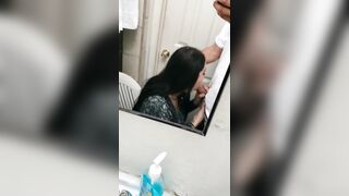 Sucking Raw Dick at a Party in the Bathroom Blowjob Instagram Thot