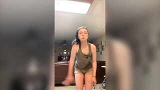 Braless with natural tits tik tok dancers