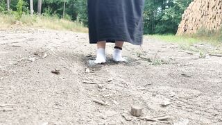 Špinavé ponožky, outdoor, barefoot