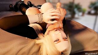 Giantess Vore Blowjob - Giant Femdom - Hot Blonde Babe Sucking a Guys Dick