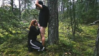 Public bj in The woods