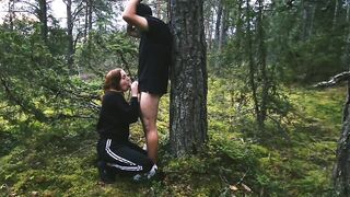 Public bj in The woods