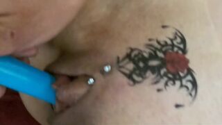 EXTREME CLOSE UP Tattooed Pussy. Super sexy Pussy Tattoo. Goliath + Tatiana