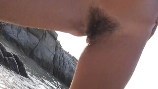 Close Up BUTTS SHAKE at Sun Set Nudist Beach