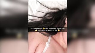 naughty 18-year-old girlfriend cheats on her partner with a classmate and sends it him on Snapchat