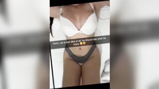 naughty 18-year-old girlfriend cheats on her partner with a classmate and sends it him on Snapchat