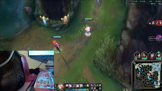 Slutty egirl does Seraphine healslut challenge on league of legends