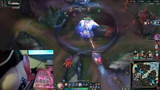 Slutty egirl does Seraphine healslut challenge on league of legends