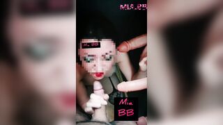 POV - BUSTY HOTWIFE MIA SURROUNDED BY COCKS TAKES A HUGE FACIAL CUMSHOT