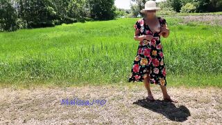 Amatuer Sundress Boob Flashing