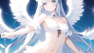 Cute anime angel girls from heaven