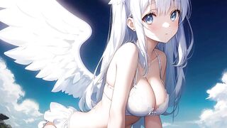 Cute anime angel girls from heaven