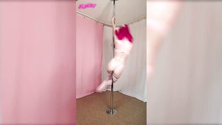 Pink Fishnet Pole Dance Strip Tease by SheyTheGay