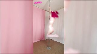 Pink Fishnet Pole Dance Strip Tease by SheyTheGay