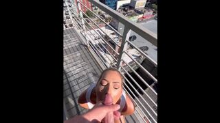 Public city balcony facial w/ Savvy Suxx