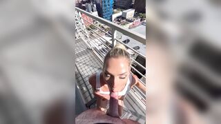 Public city balcony facial w/ Savvy Suxx