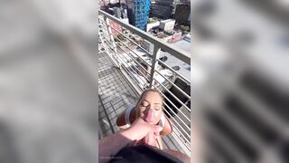 Public city balcony facial w/ Savvy Suxx