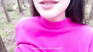 Outdoors risky JOI in the woods, voyeur fantasy (GERMAN)