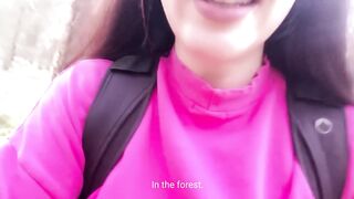 Outdoors risky JOI in the woods, voyeur fantasy (GERMAN)